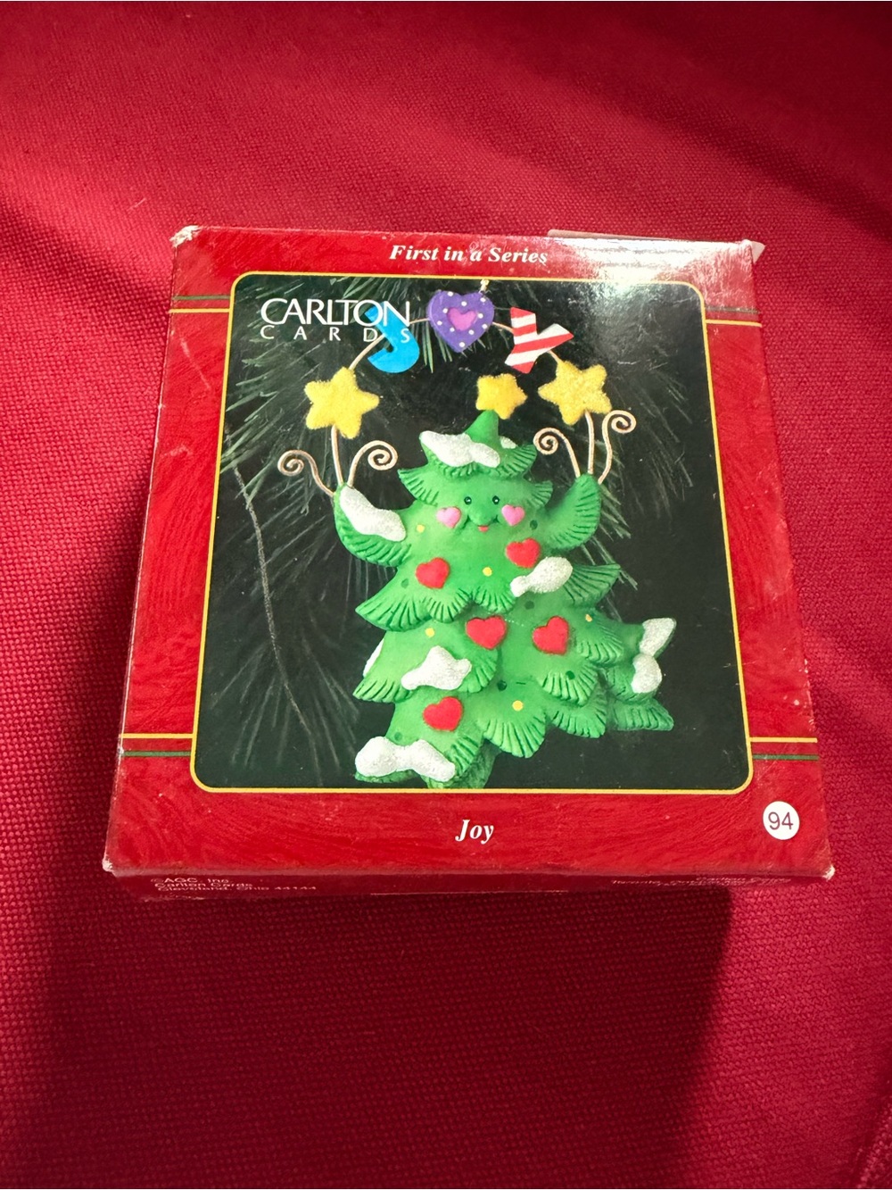 Vintage Carlton  Cards Holiday Tree Joy Ornament.